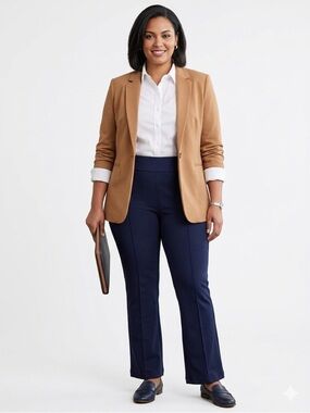 Nygard Slims Plus Size Woman 20-22 2X Navy Dress Pants Work Office Bottoms